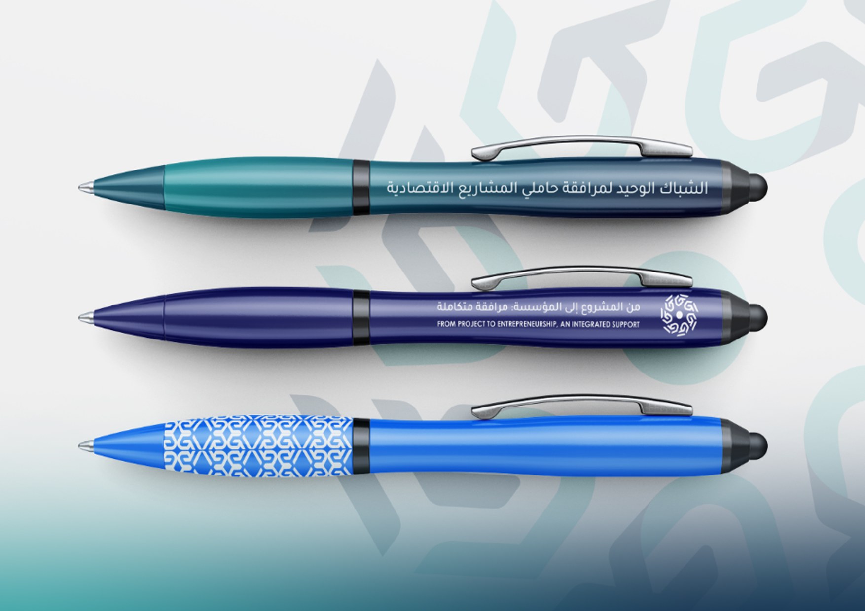 Guichet Unique stationery and branded pen applications