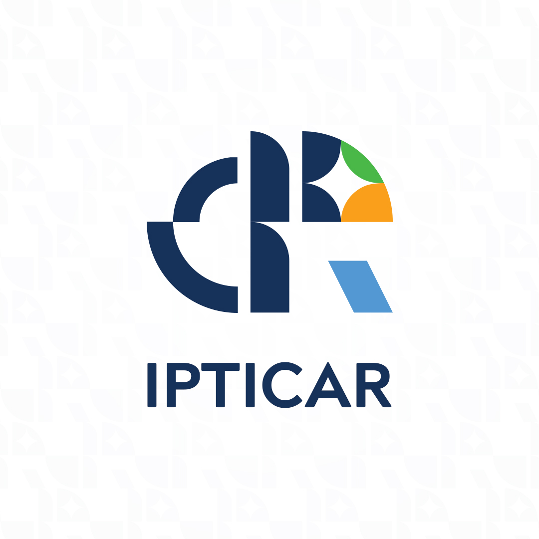 Clean presentation of the geometric IPTICAR logo