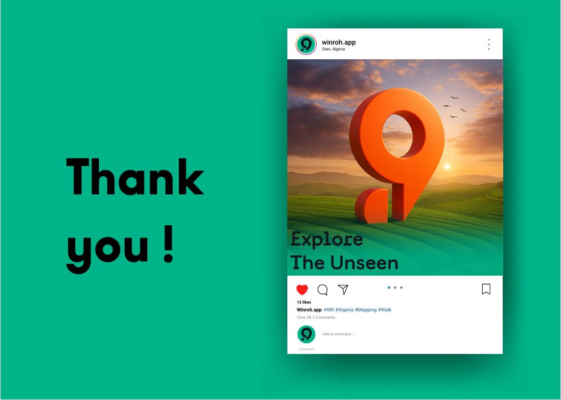 Win Nroh social media post inviting people to explore unseen places
